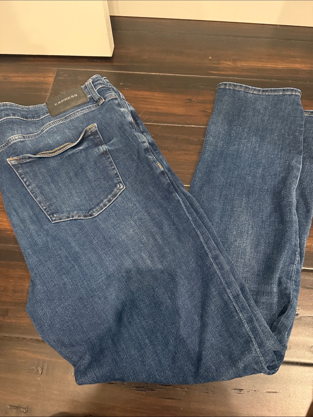 Express Blue Straight Leg Jeans